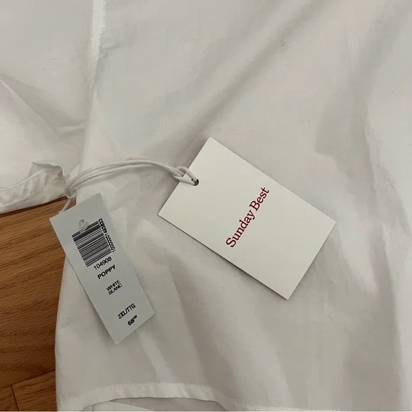 Aritzia Sunday Best White Poppy Button Up Shirt - Picture 9 of 12